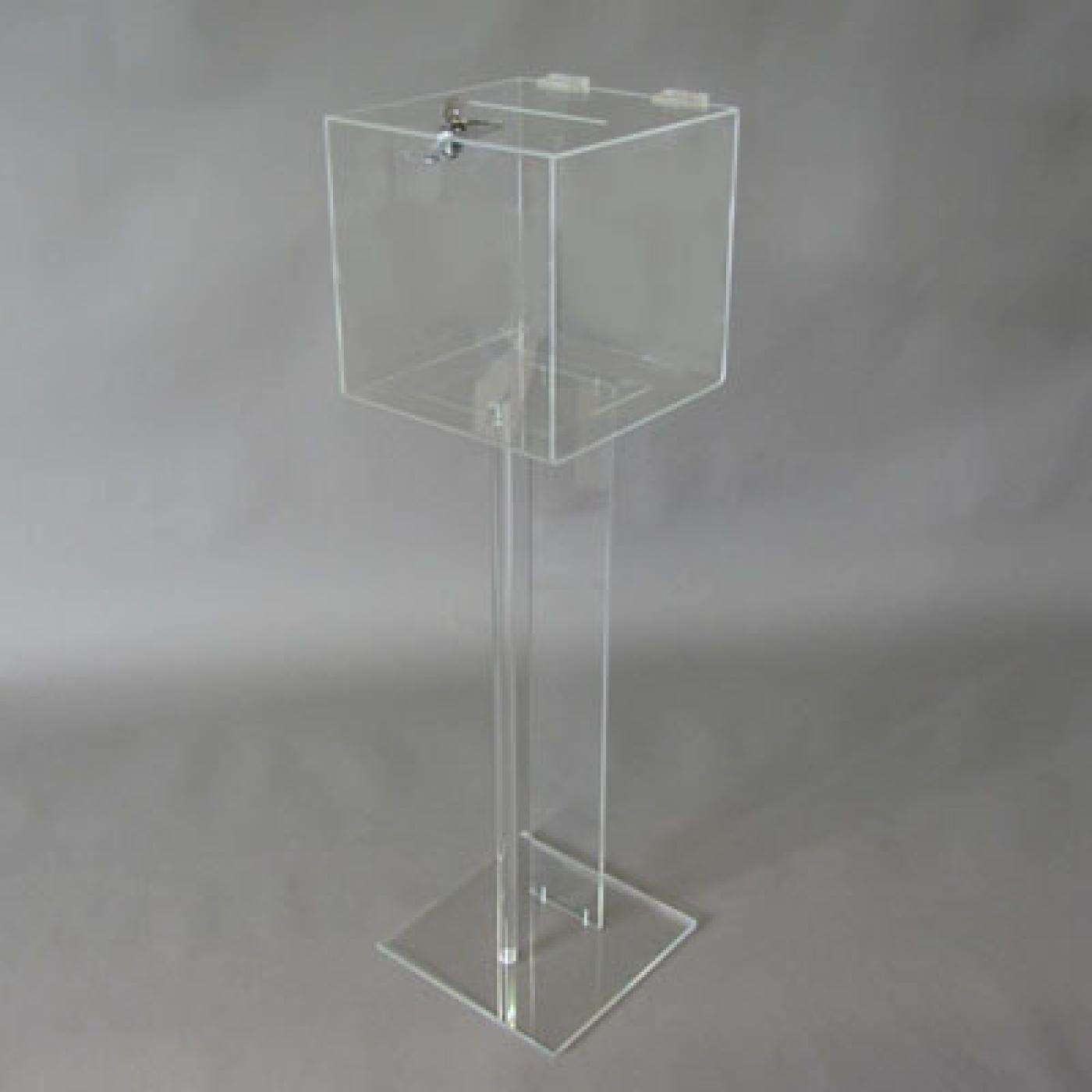 Acrylic ballot box with base