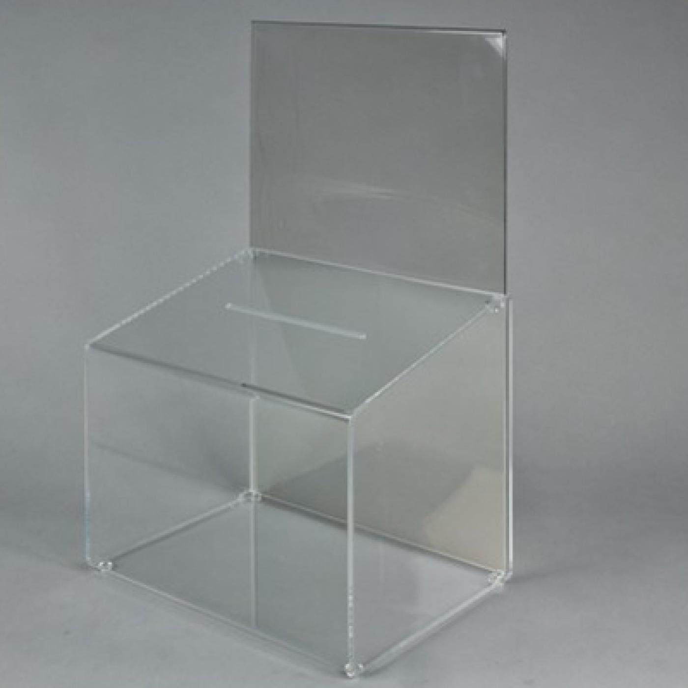 Acrylic ballot box with poster panel